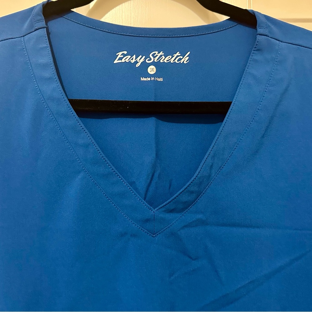 Easy Stretch by Butter Soft Royal Blue Scrub Top, 3X